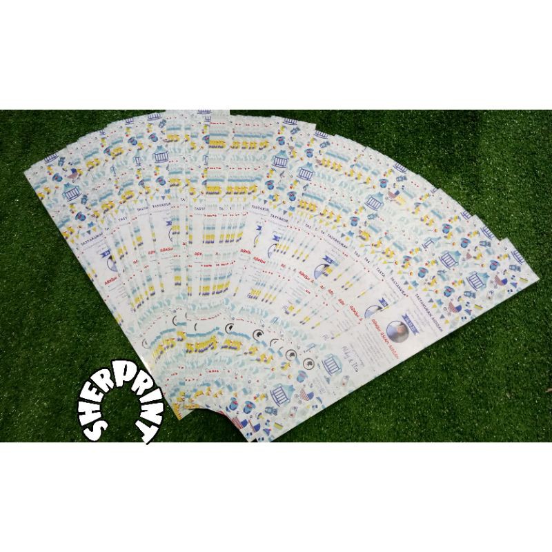 

LABEL PAPER BELT Custom/SLEEVE PACKAGING | ROLLER HIJAB/BOX MAKANAN isi 50 pcs