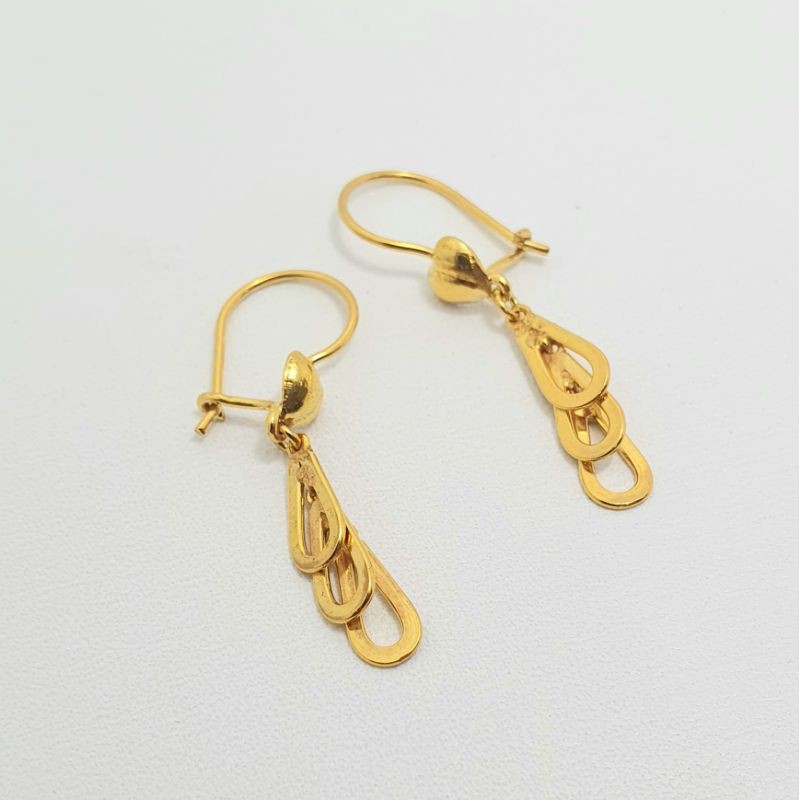 Anting Desi Emas Muda Bandul Labu Susun Panjang 1 Gram