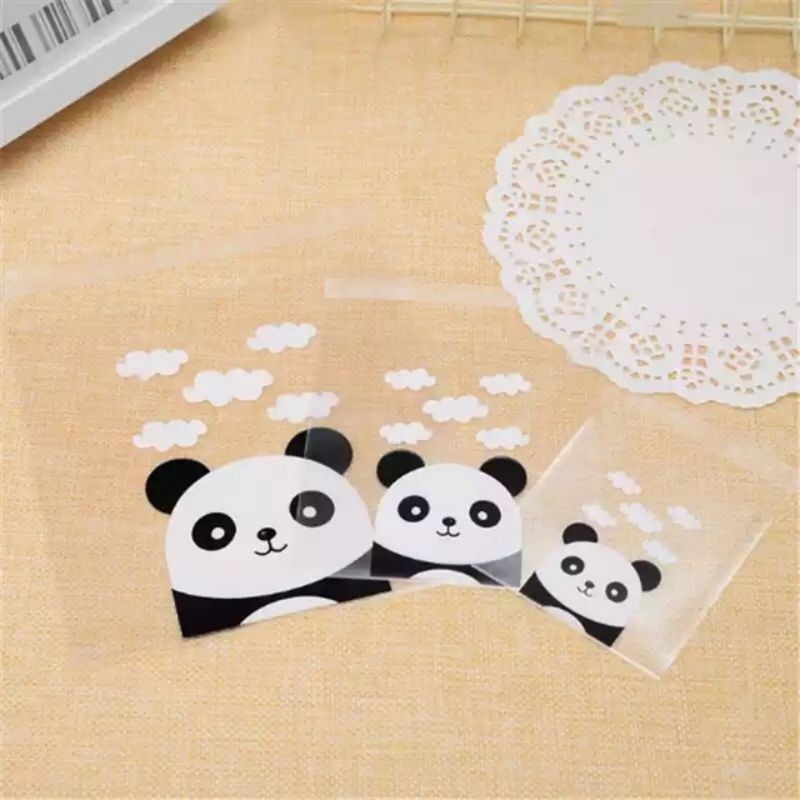 PLASTIK COOKIES ROTI BAKPAO PERMEN LUCU PANDA AYAM CLOUDY