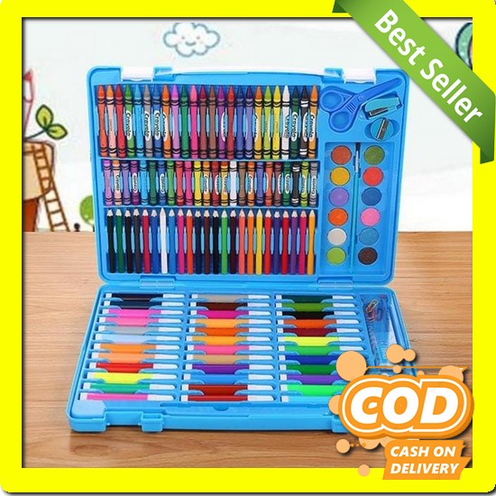 

Krayon Crayon Titi Oil Pastels 55 Warna Besar Hardcase Aman Anti Air Crayon Set 150Pcs / Krayon