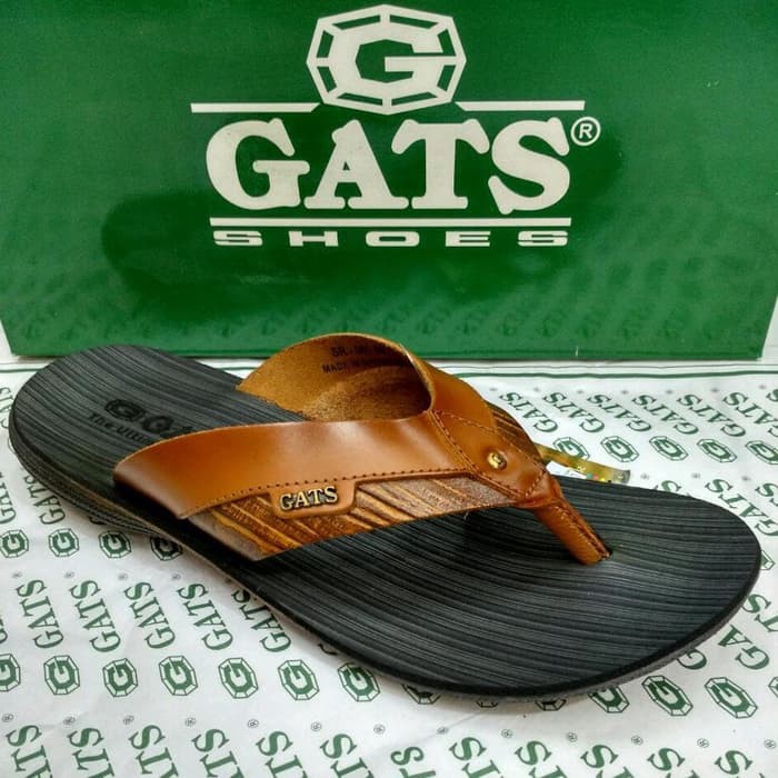 sandal kulit gats sr 001 tan.sandal kulit asli gats