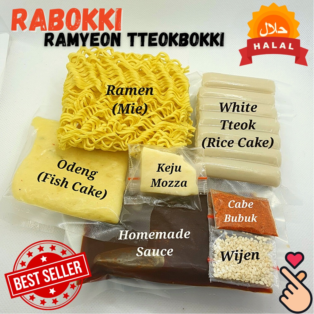 

Rabokki / Raboki Ramyeon Ramen Tteokbokki / Tokpoki / Topokki with Cheese (Topoki Instant Halal)