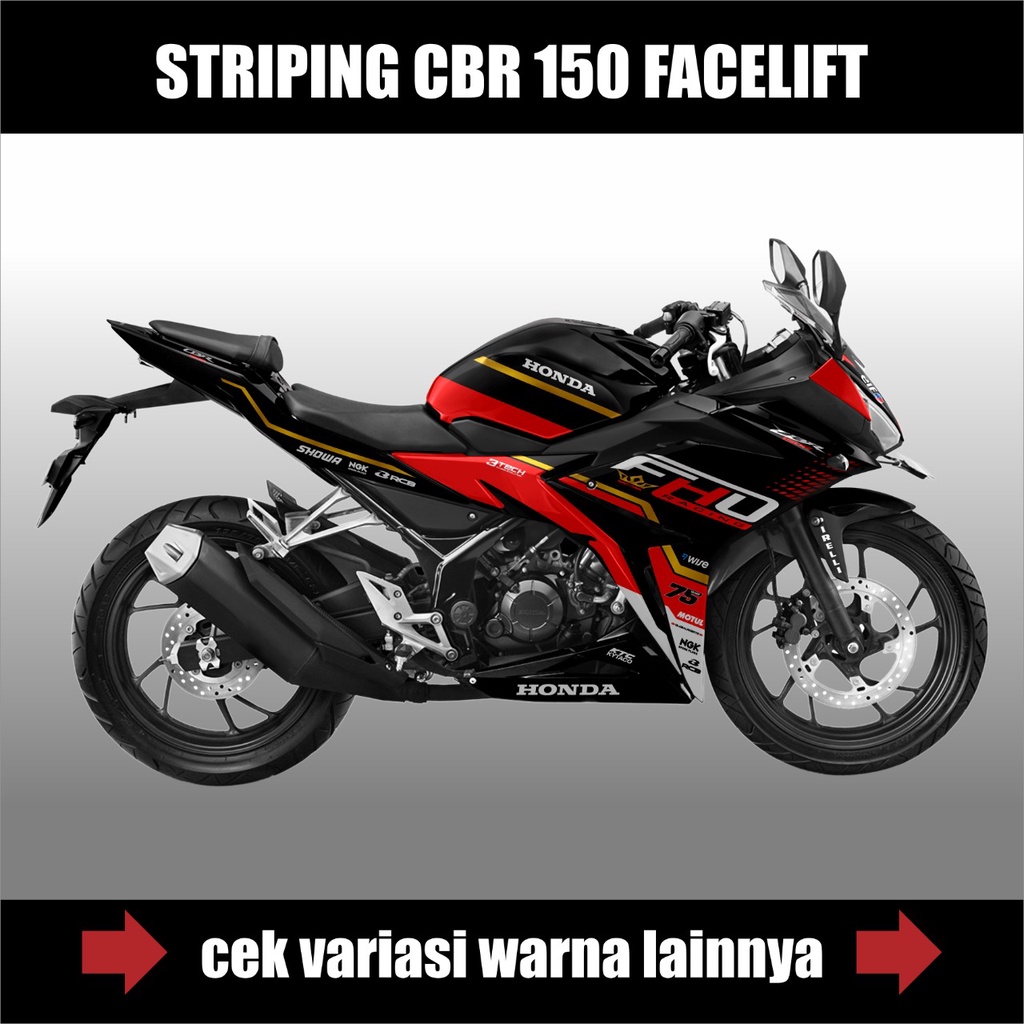 STIKER STRIPING CBR 150 R FACELIFT / DECAL STIKER HONDA CBR 150R FACELIFT/ STOCK DECALS CBR 150R