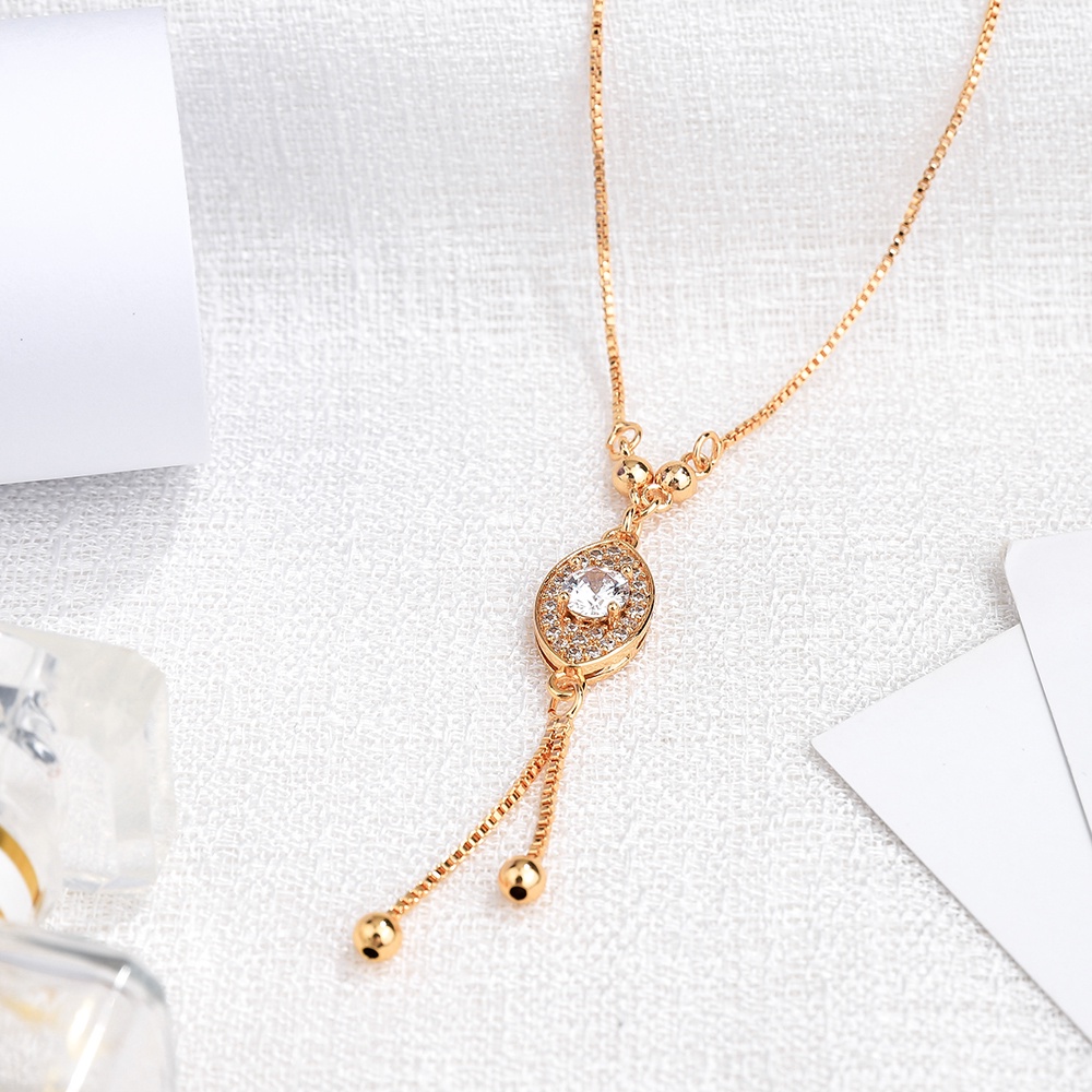 kalung choker korea mewah rubi Aksesoris titanium anti karat  Perhiasan korea D502