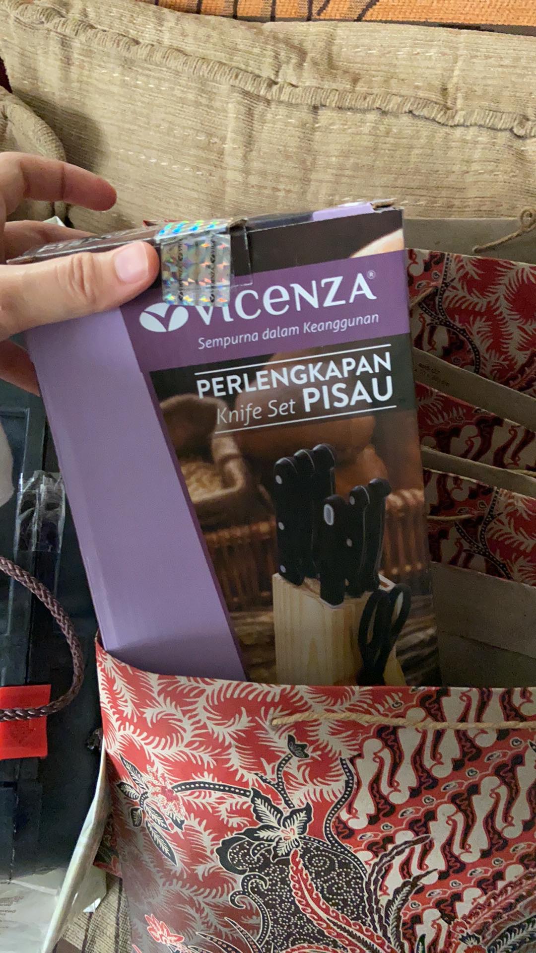 Vicenza Pisau Set - 10 Buah - Stainless Steel - Hitam