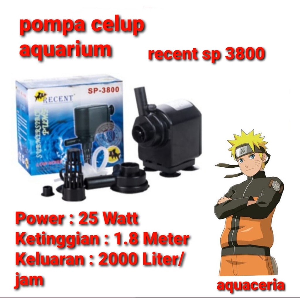 pompa celup air aquarium recent 3800 power head 3800