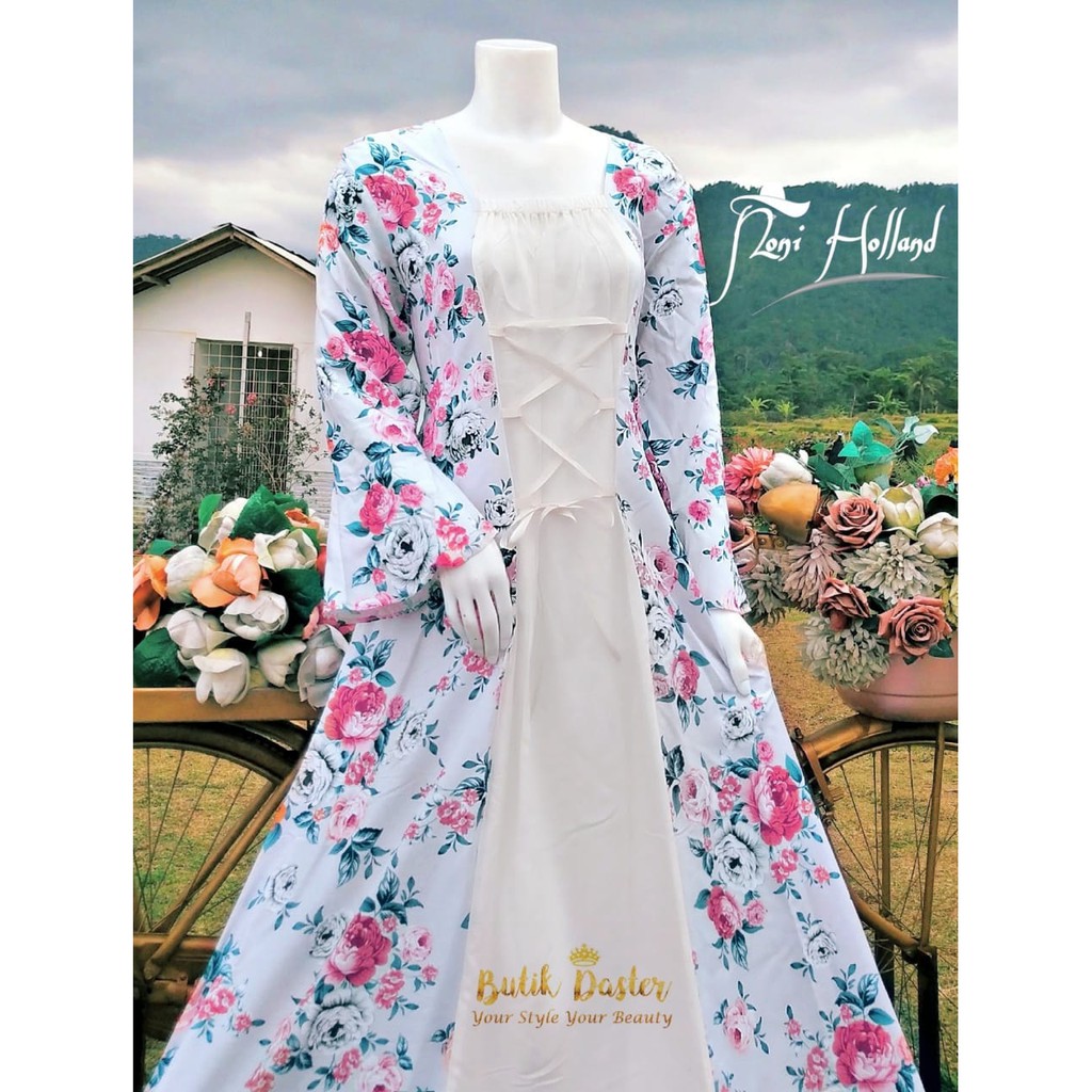 Butik Daster Soft Blue Noni Holland Lengan Panjang Home Dress