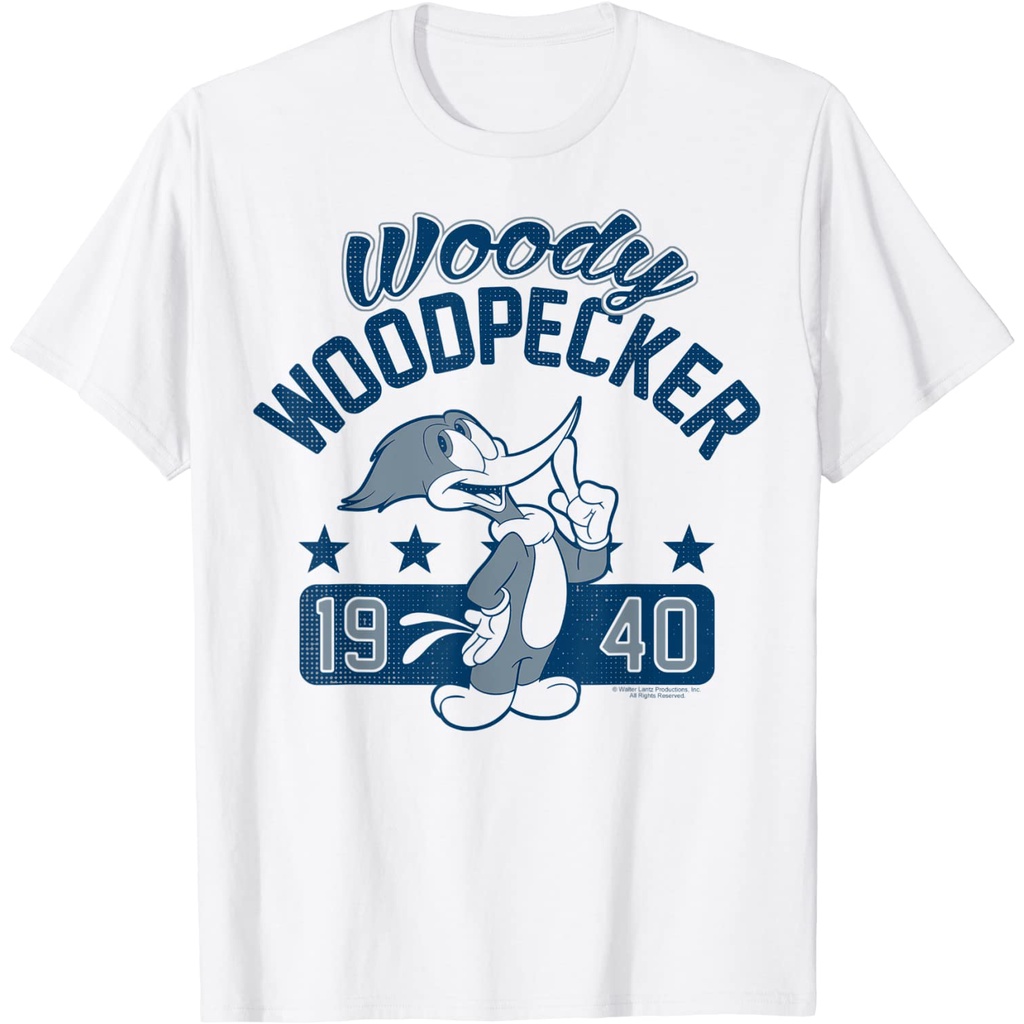 Kaos Woody Woodpecker Vintage 1940 Portrait T-Shirt – Baju Vintage 90s Retro Pria Wanita Unisex Cott