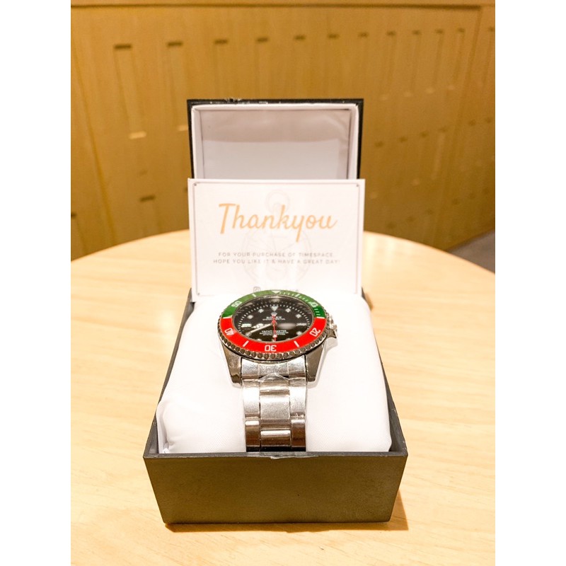 JAM TANGAN PRIA ROLEX HIJAU MERAH IMPORT