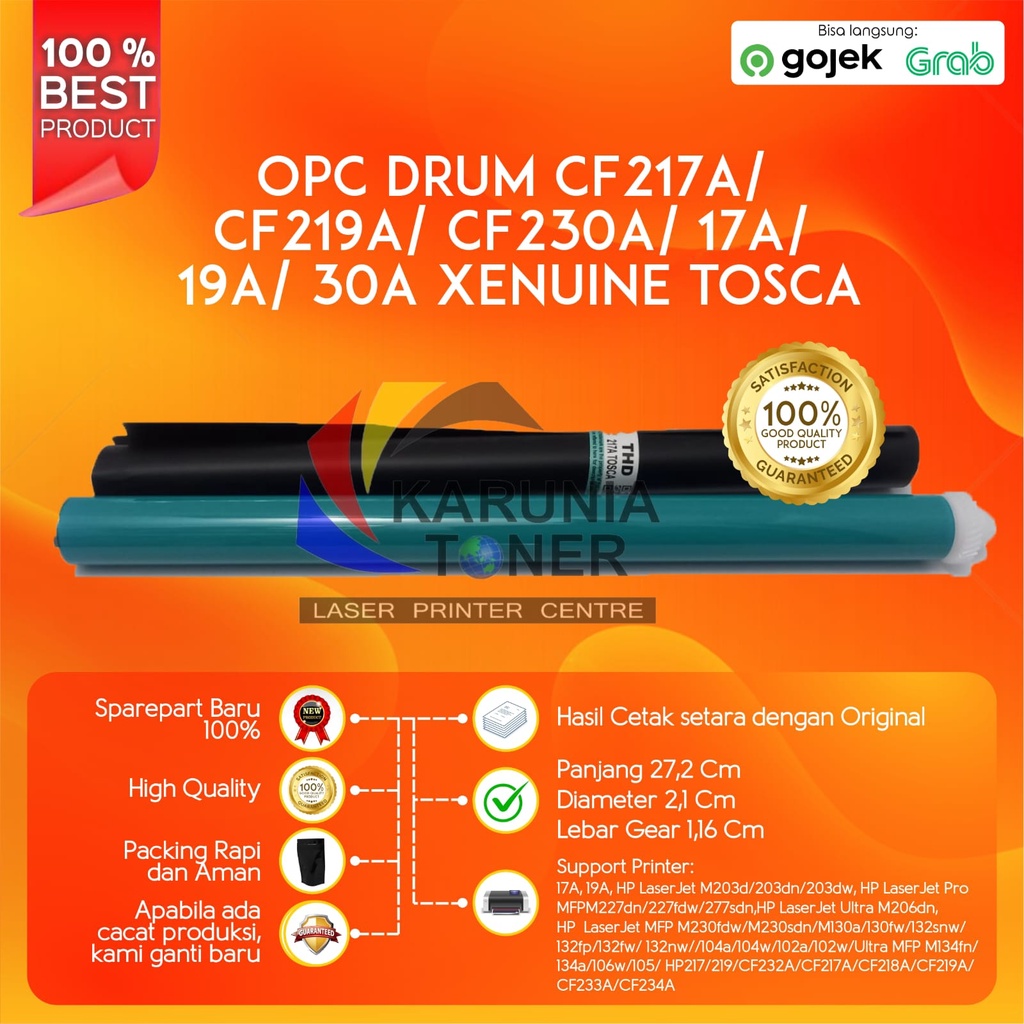 OPC Drum Xenuine Tosca 17A CF217A 19A CF219A Lasejet Pro M102 MFP M130 M130fw M102a