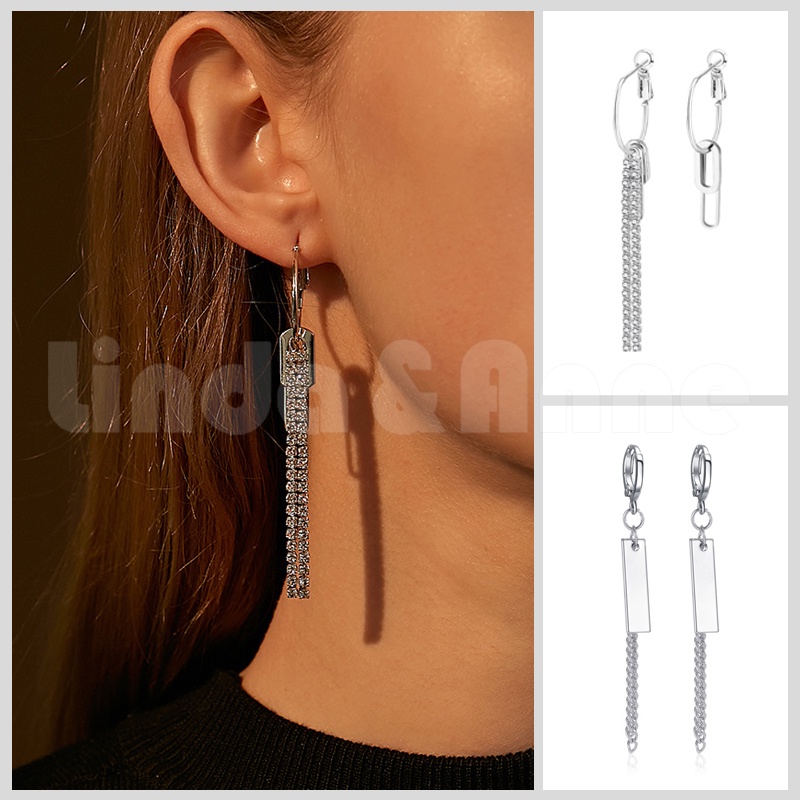 [1 PASANG] Anting Tusuk Panjang Gaya Korea Desain K-Pop Untuk Wanita / Earrings Anting Korea