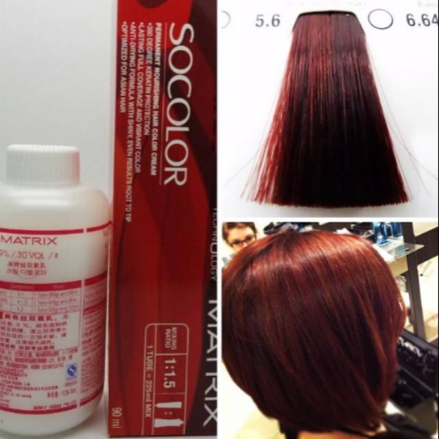 Matrix Socolor 5.6 Light Red Brown + Oxydant