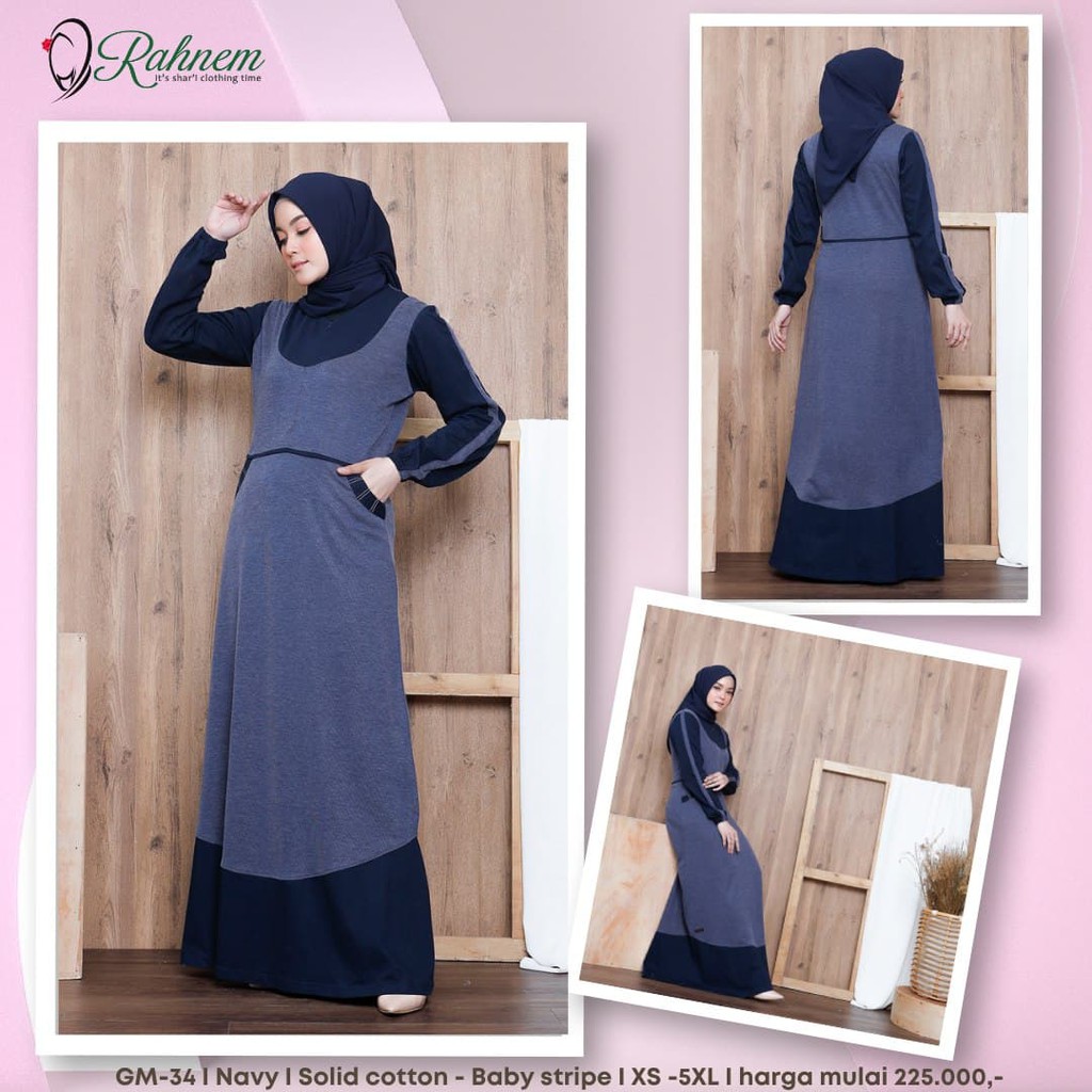 Gamis Rahnem Terbaru / GM - 34 / Fashion Muslim