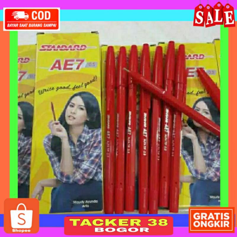 

PULPEN STANDARD AE7 / BALPEN PENA STANDARD WARNA MERAH ECERAN 2.000 AN