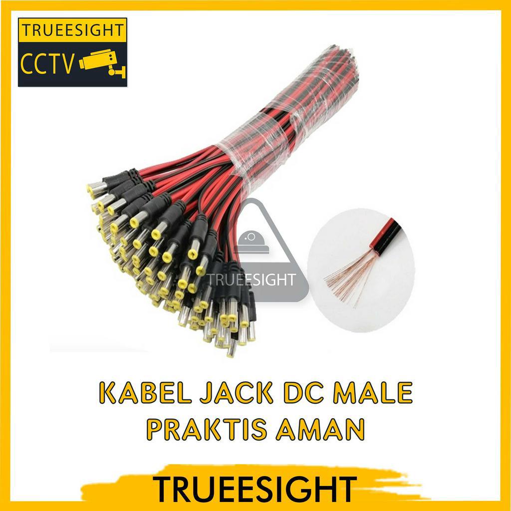 Jack DC male Kabel praktis aman