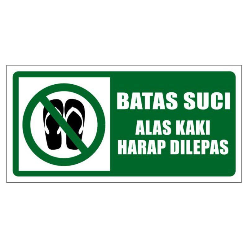 

Stiker batas suci stiker tulisan alas kaki harap di lepas UK 15×30 cm