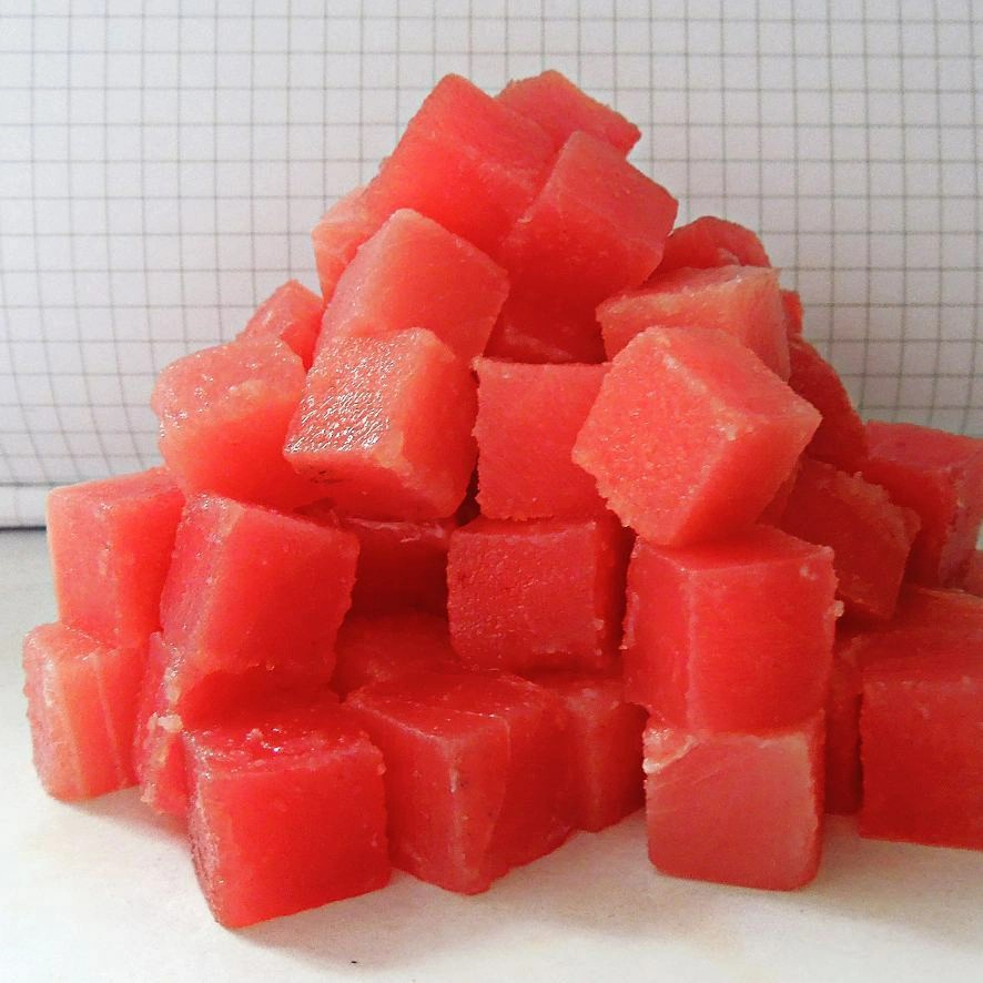 

TUNA SAIKORO / TUNA CUBE FROZEN YELLOWFIN PER 500 GRAM