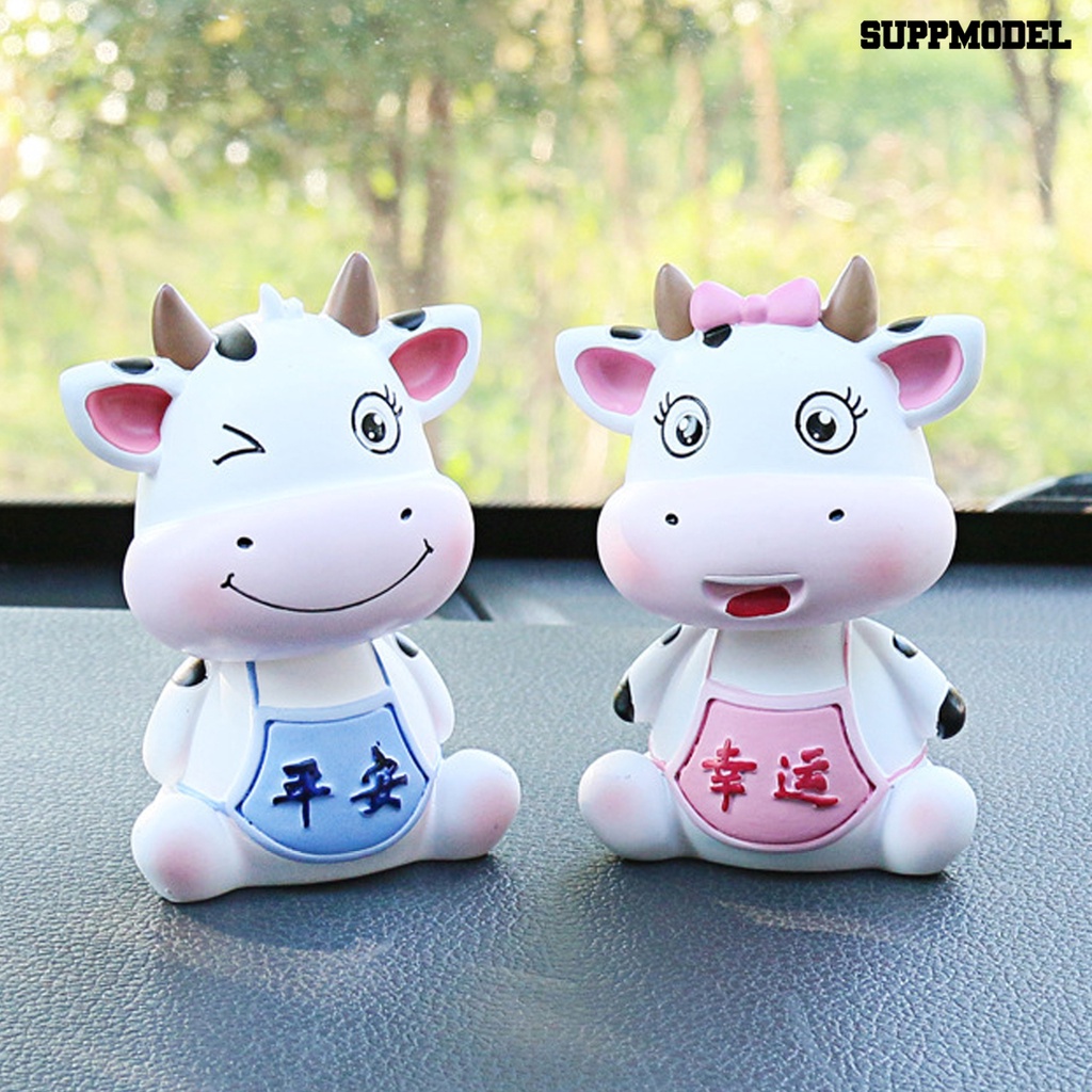 Suppmodel Miniatur Sapi Bahan Resin Untuk Dekorasi Interior Mobil