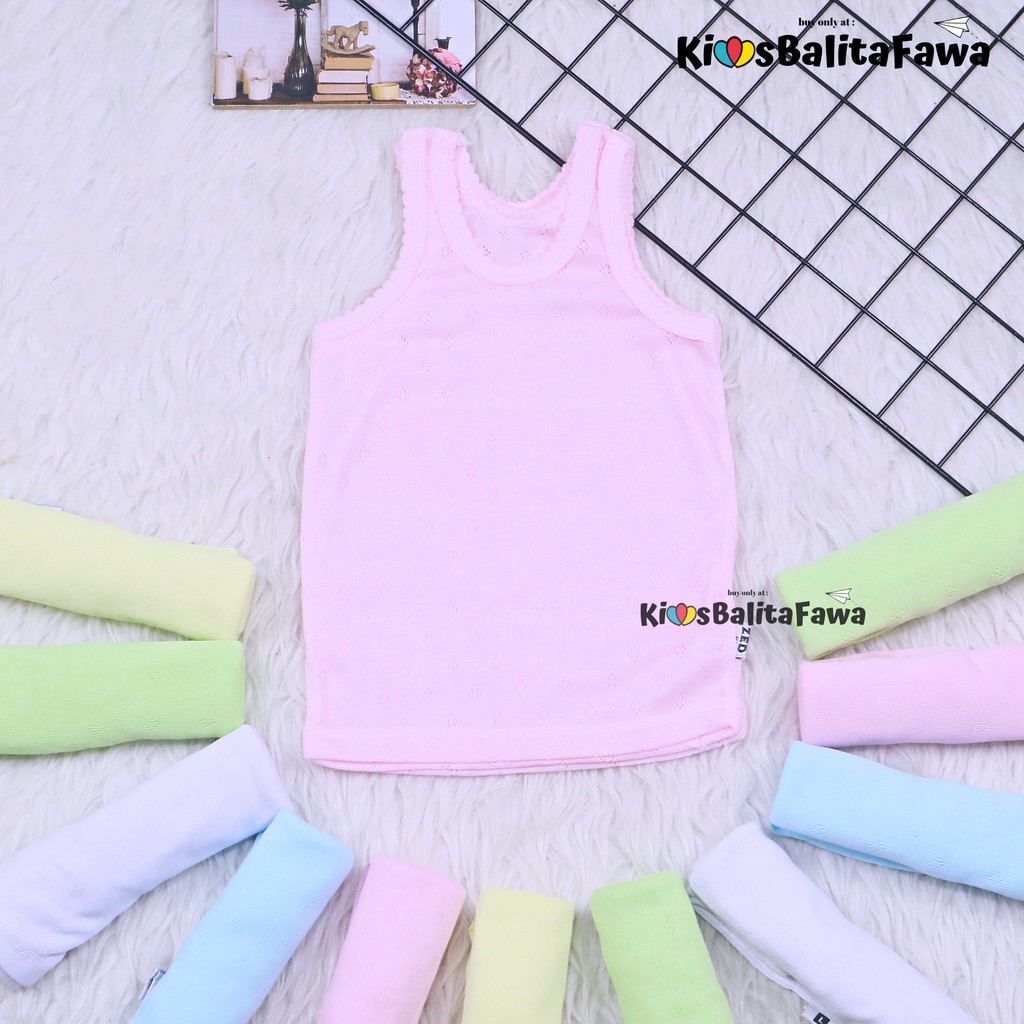 (ISI 6 - 12 pc) Singlet Anak uk 5-7th / SNI Kaos Dalam Kutang Baju Dalaman Anak Singlet Merk Zed Kids