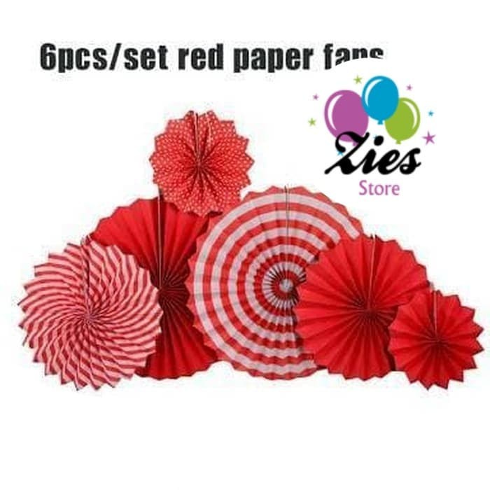 

Paper fan merah set / paperfan red set