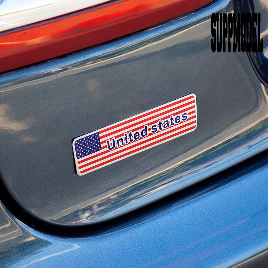 Stiker Emblem Mobil Motif Bendera National 3D Bahan Aluminum Untuk Outdoor