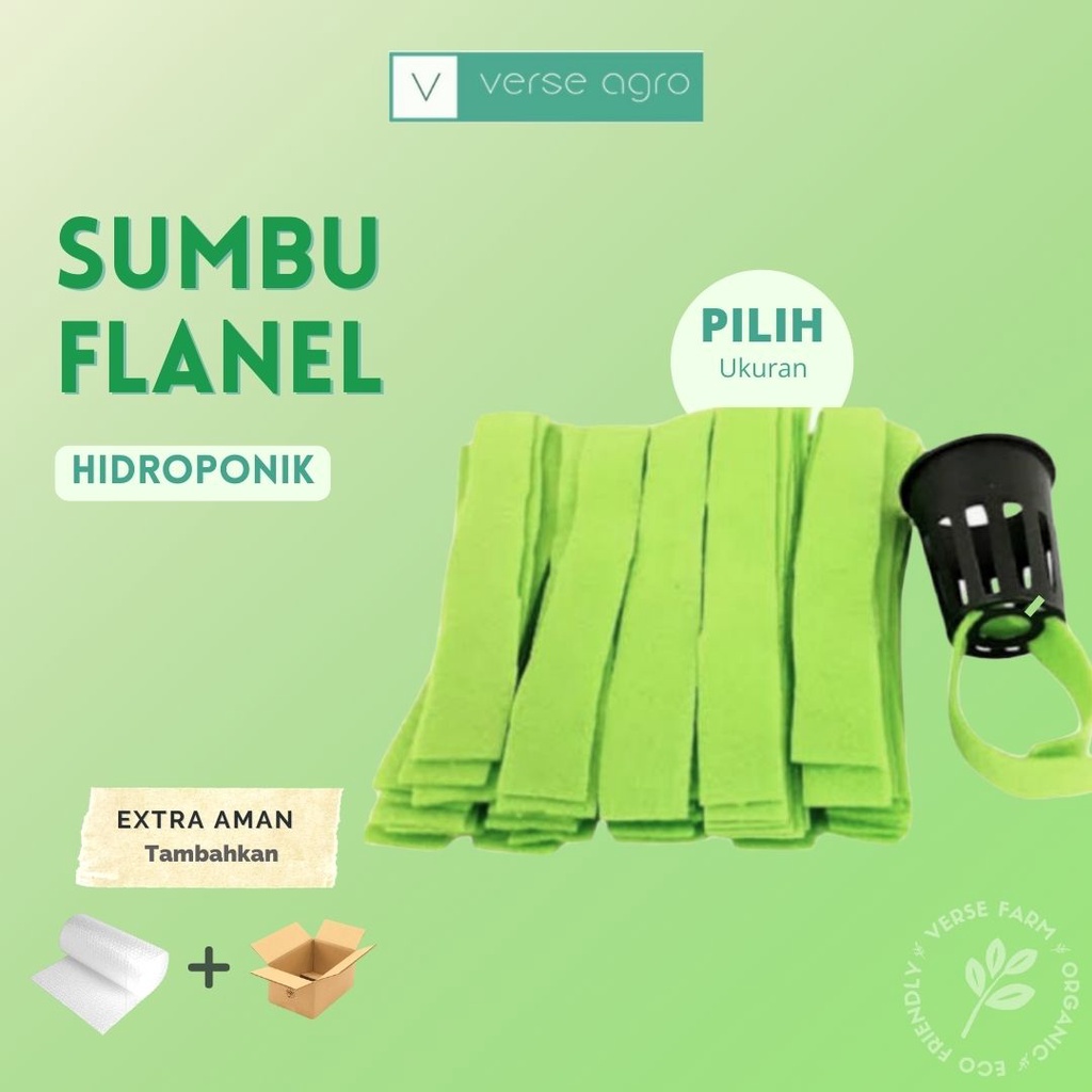 Sumbu Flanel Hidroponik - Sumbu Netpot Hidroponik (PILIH UKURAN)