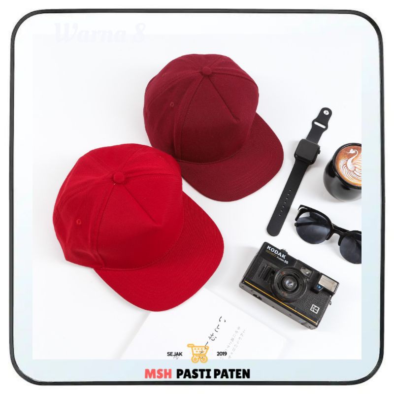 Topi snapbag polos premium unisex