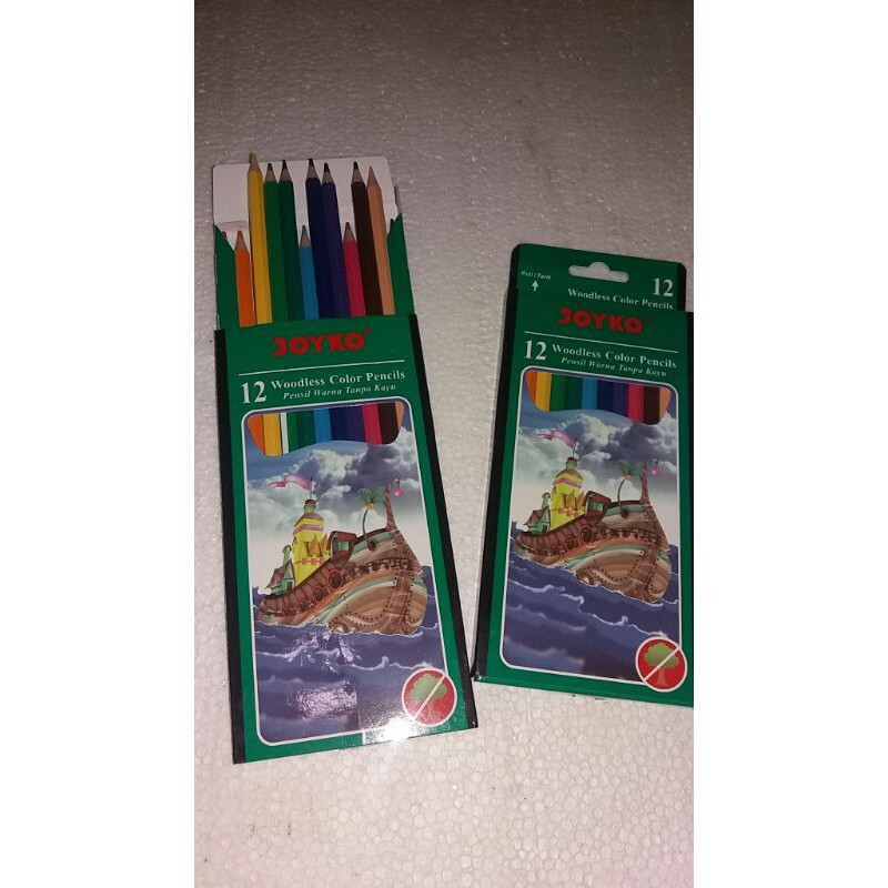 

PENSIL WARNA PANJANG MERK JOYKO ISI 12PCS