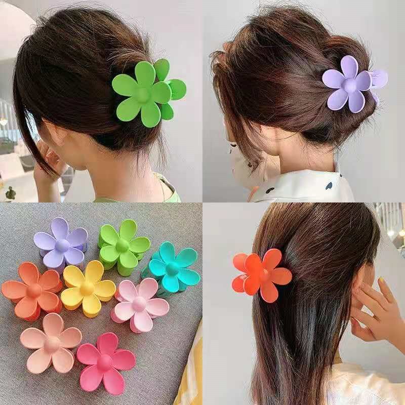 Korean Style Summer Bright Color All Match Big Flower Styling Hair Clip Hair Accessories for Women Birthday Gift