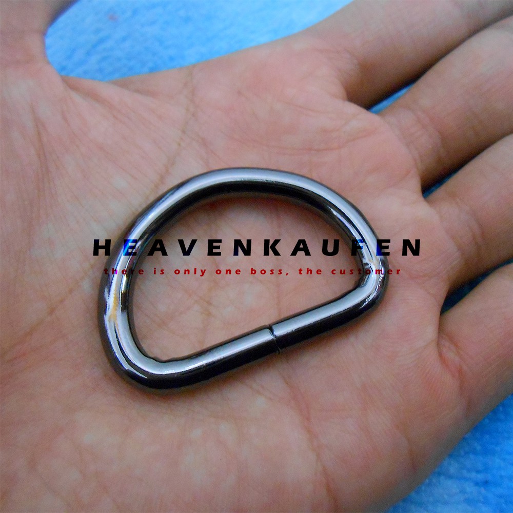 Ring D Tas 3 cm Black Nikel Tebal 4,5 mm Kualitas Premium