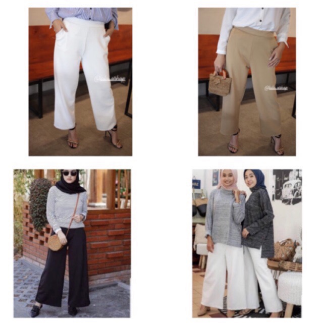 Cullote Highwaist Pants ( polos ) Muat sampe XL jumbo( celana kulot )