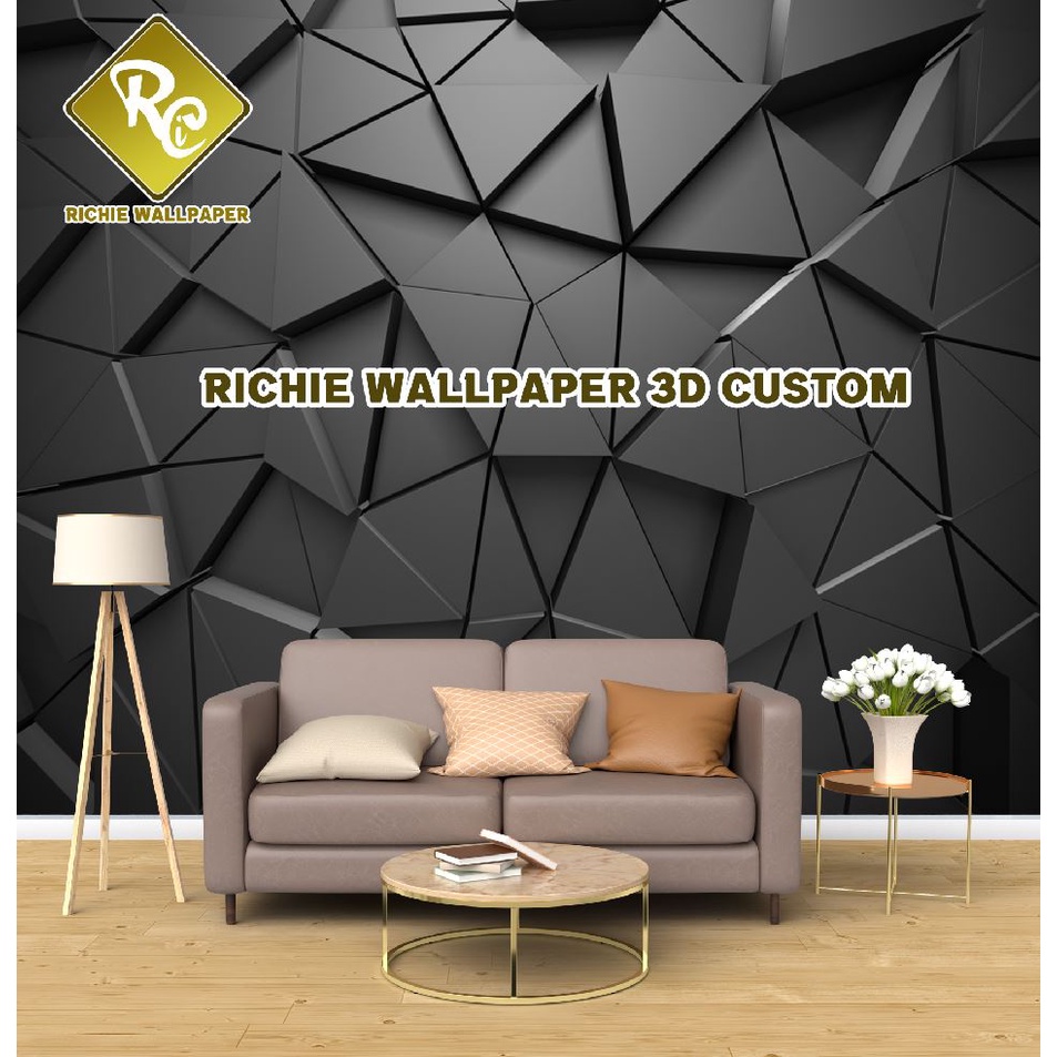 Wallpaper Custom 3D Motif Abstrak - Wallpaper dinding murah - wallpaper sticker - wallpaper