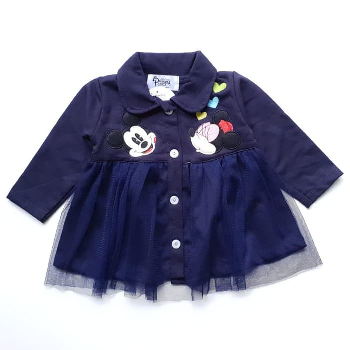 Jaket Kemeja Anak Perempuan Cewek Minnie Mouse Tile