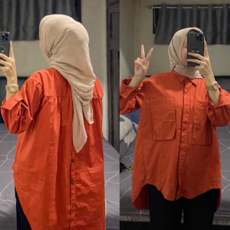 Atasan wanita viral//Jazyln Shirt //Saku boba