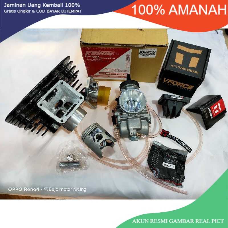 paket Blok bureng Rx king spek blayer karbu pwk 38 dan membran V Force 4 bonus manipol