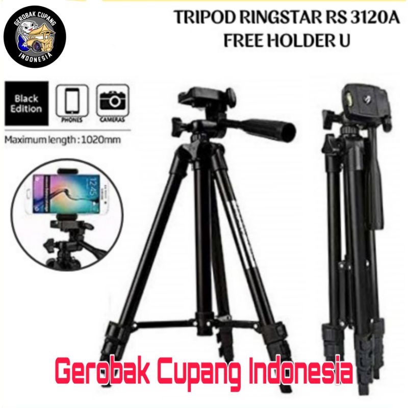Tripod RINGSTAR RS 3120A Tripod Camera Digital Handycam DSLR Holder U Lelang Live Cupang