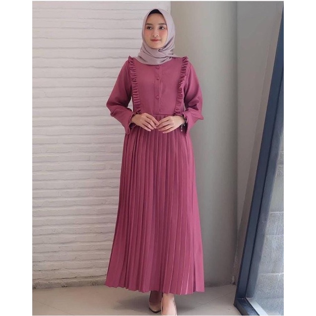 (MSB) GAMIS JOTHA PLEATED DAILY BUSUI DRESS WOLPEACH