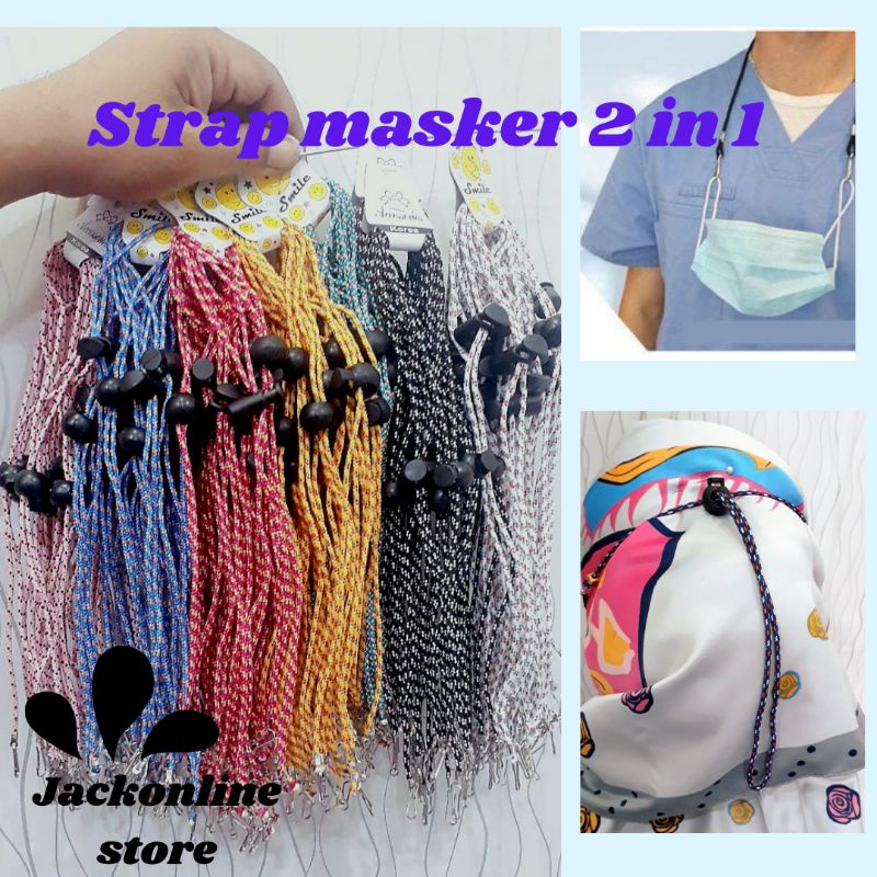 strap masker  2in1 gantungan masker kalung masker tali masker pengait masker