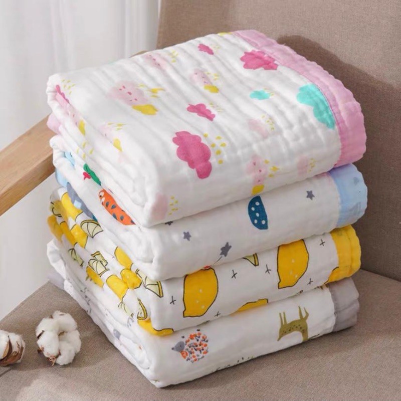 MUSLIN SWADDLE 6 layer bedong / Selimut / Handuk / Selimut Bayi Newborn 100% KATUN