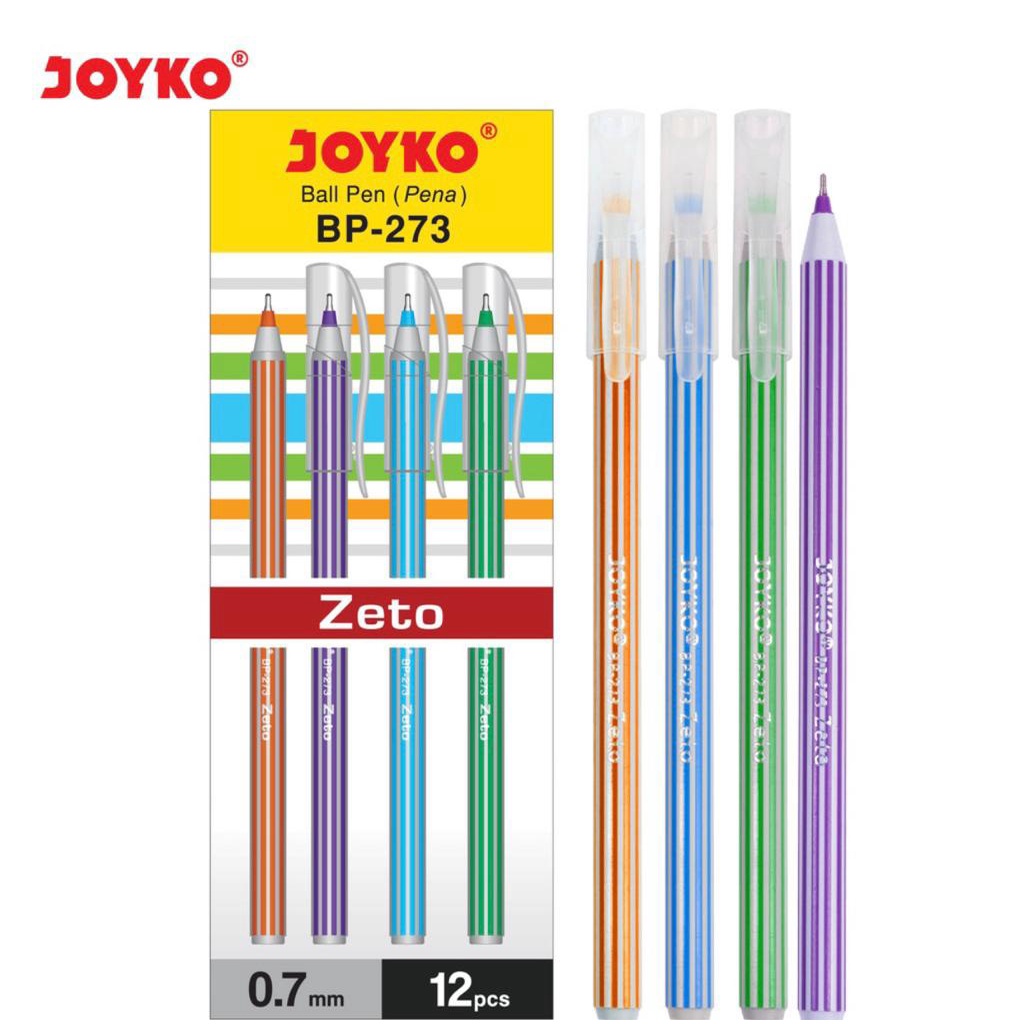

[1 Kotak] Pulpen Joyko BP-273 Zeto / Ball Pen / Pena 0.7mm Joyko BP-273 Zeto