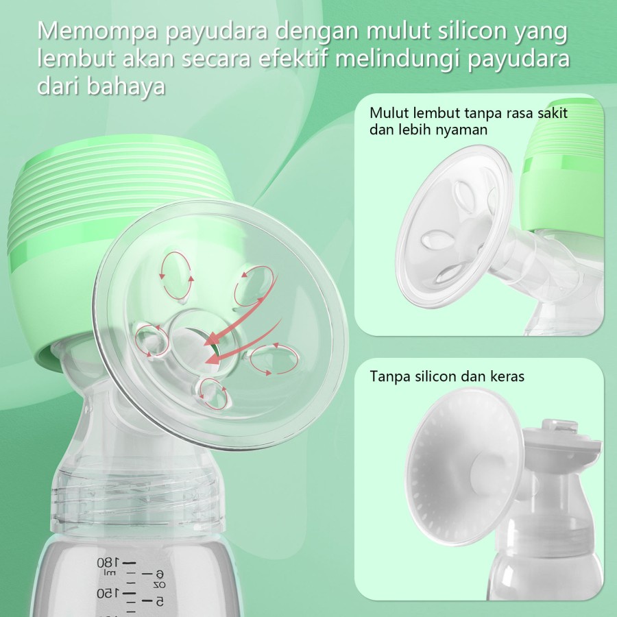 Pompa Asi Single Elektrik Breast Pump Millk Rechargeable Portable