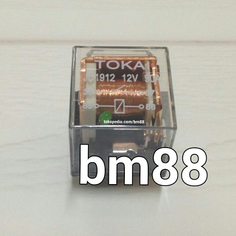 Relay 4 Kaki 90A 24V Merk Tokai Transparan