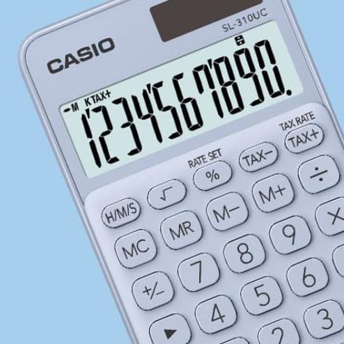 

▲ CASIO Colorful Calculator SL-310UC-Light Blue ✱