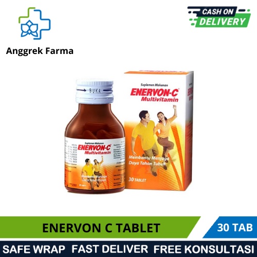 ENERVON C 30 TABLET/SUPLEMEN MAKANAN/VITAMIN DAYA TAHAN TUBUH/VITAMIN C/VITAMIN ANAK DAN DEWASA