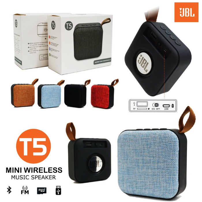 JBL T5 SPEAKER BLUETOOTH MINI JBL T5 WIRELLES MUSIK