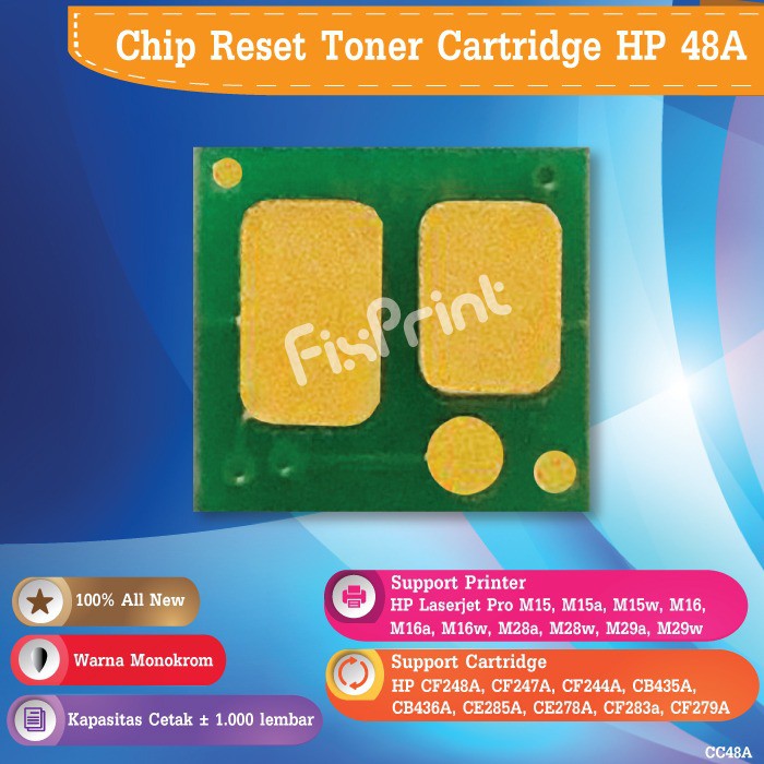 Chip Reset Toner Cartridge HP 48A CF248A Printer Laserjet Pro M15 M15a M15w M28w