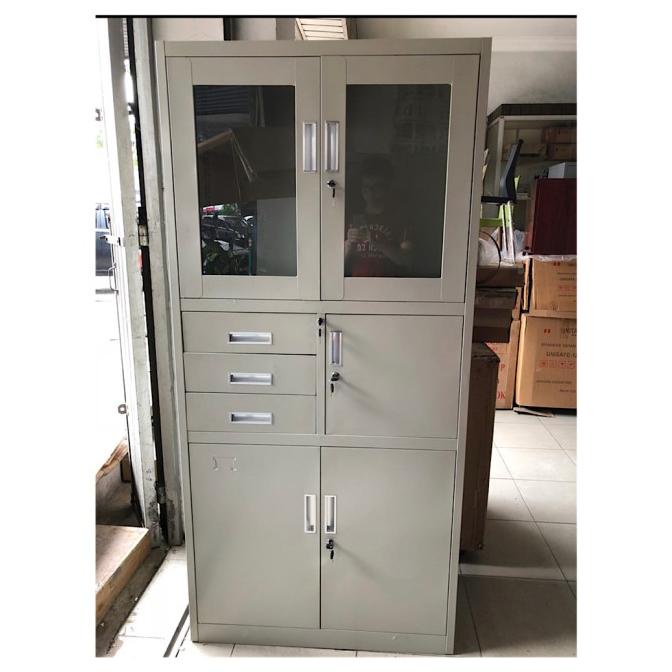 

monggo] Filling Cabinet Besi / Lemari Arsip Besi / Lemari Plat Besi + Brankas