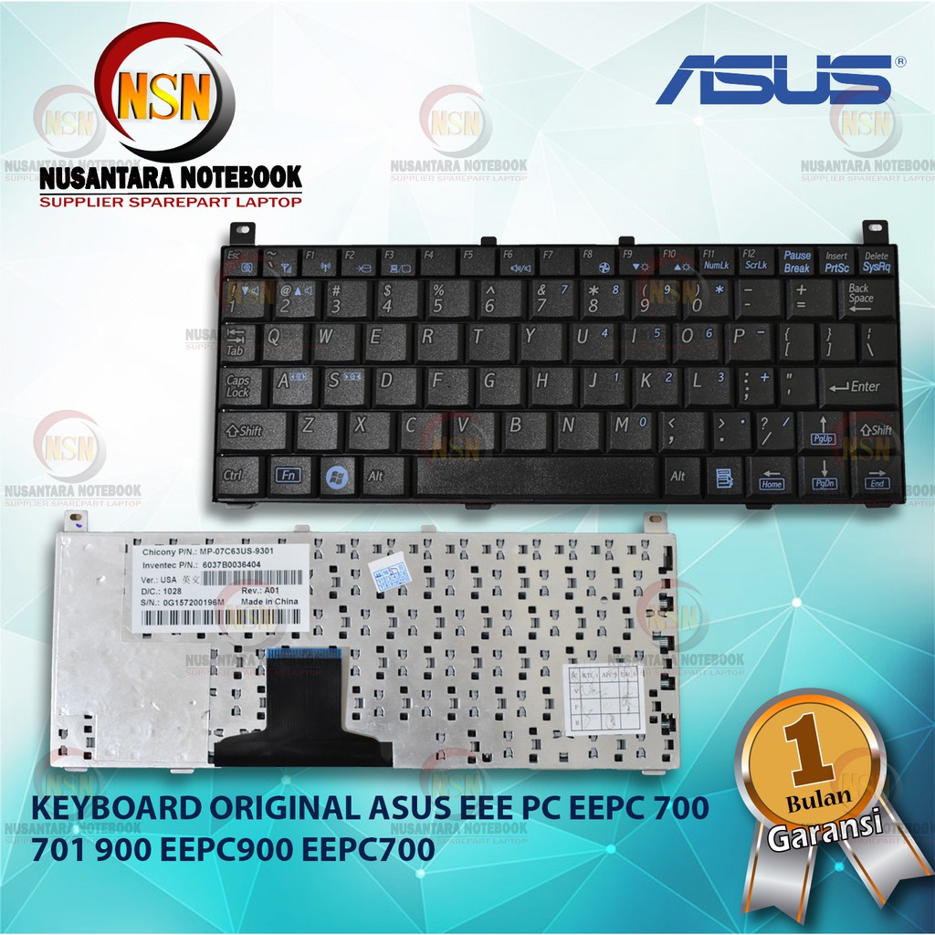 Keyboard Original Asus EEE PC EEPC 700 701 900 EEPC900 EEPC700 Black