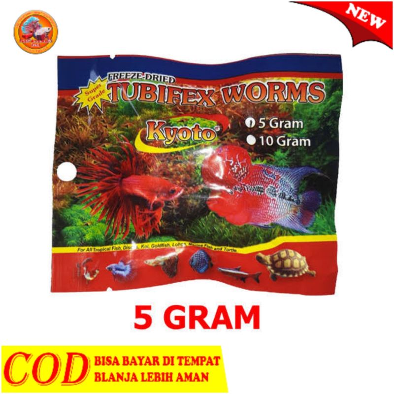 Jual Cacing Kering tubifex pakan ikan hias discus cupang louhan Guppy ...