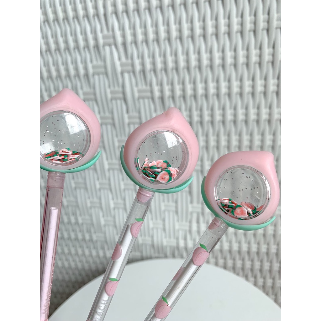 

PULPEN HIASAN PEACH PENA PEN GEL TINTA MURAH UNIK LUCU READY STOCK GROSIR BERKUALITAS